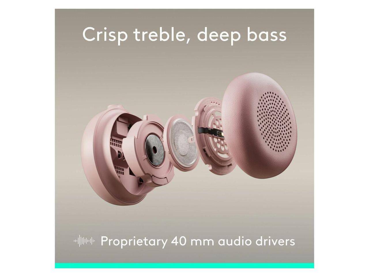 Crisp treble, deep bass  
Proprietary 40 mm audio drivers