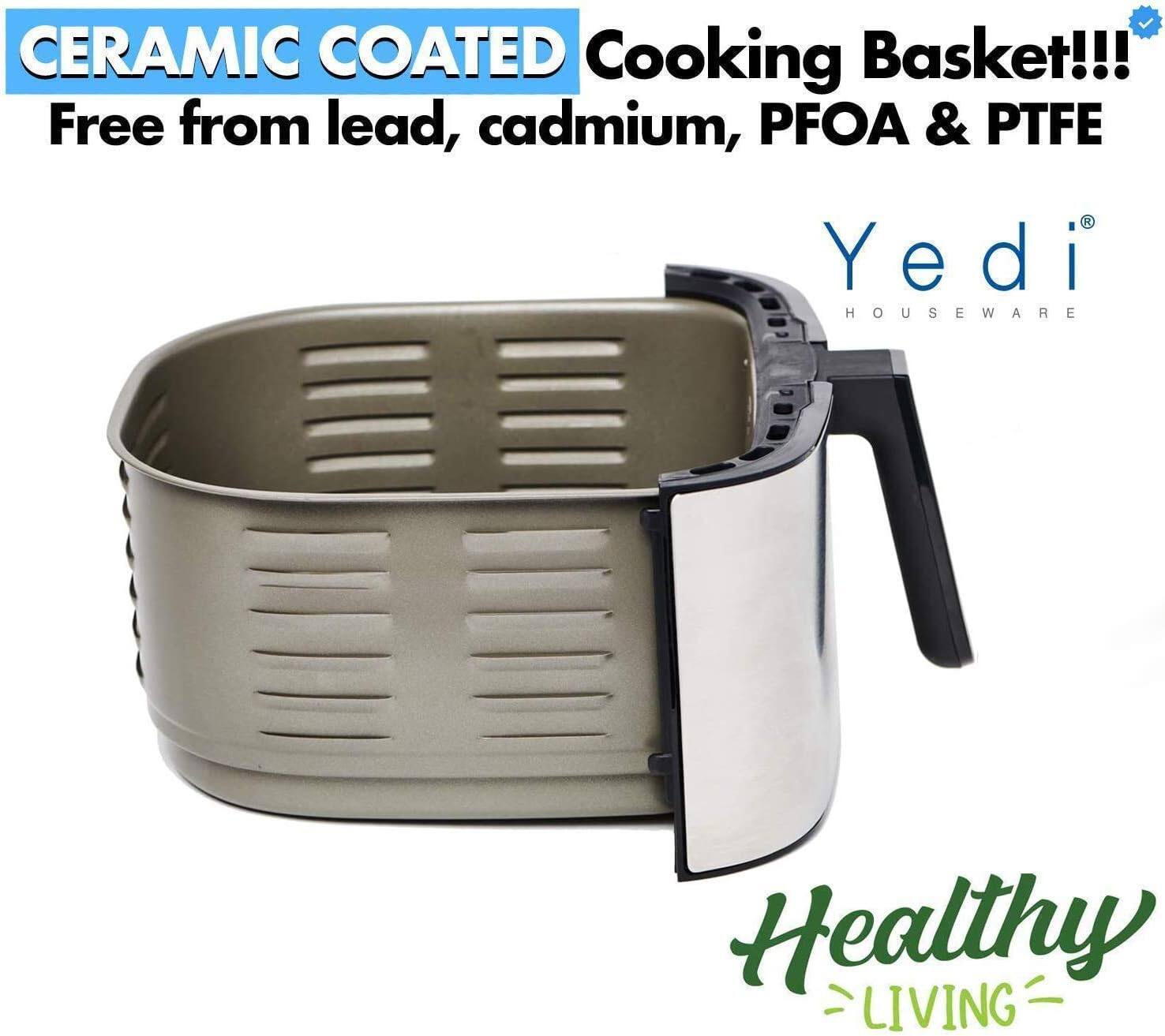 CERAMIC COATED Cooking Basket!!! Free from lead, cadmium, PFOA & PTFE - Yedi HOUSEWARE Healthy LIVING