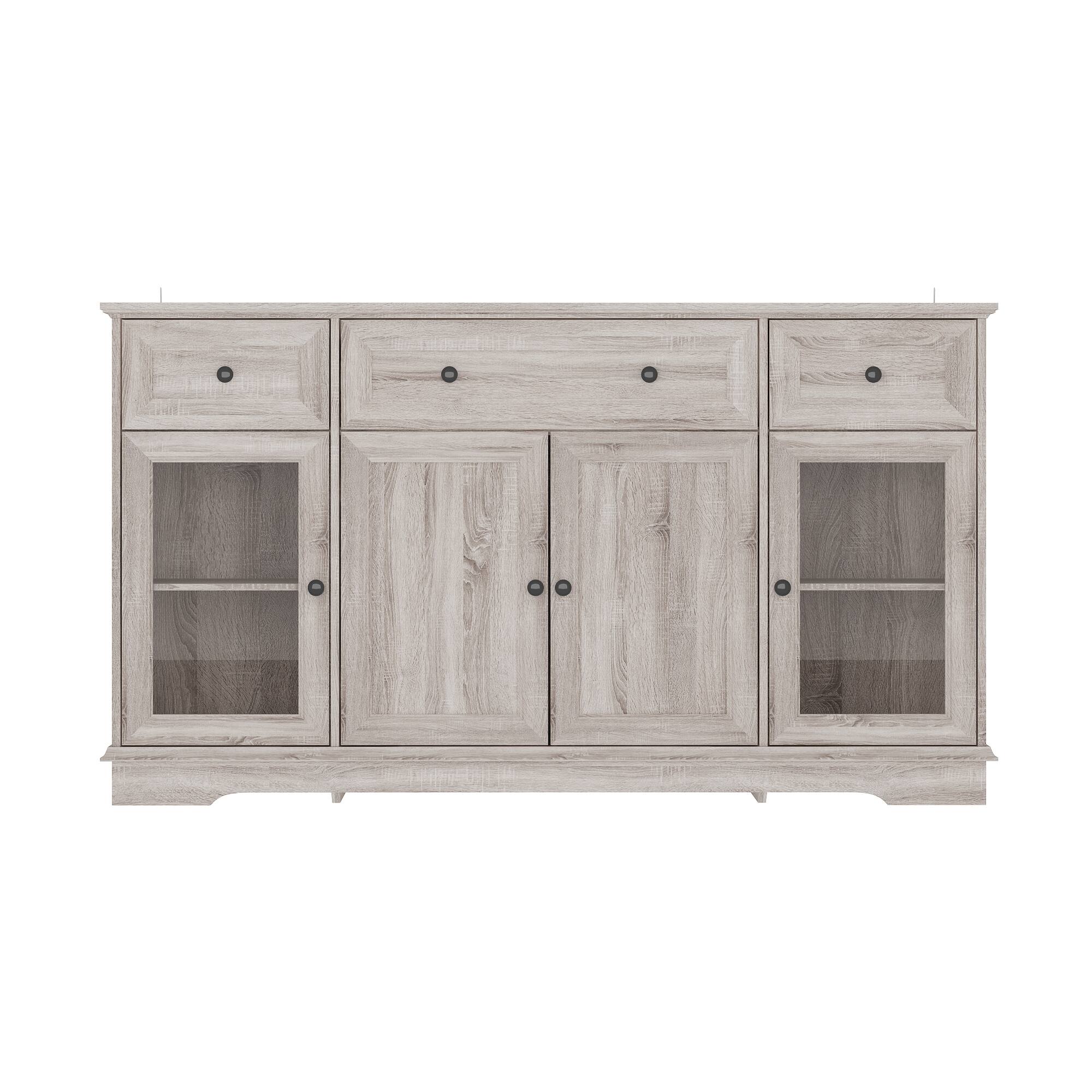 Front. FUFU & GAGA - FUFU&GAGA Modular Kitchen Storage Cabinet Sideboards Versatile Organization for Modern Spaces Pantry Cabinet - Gray.