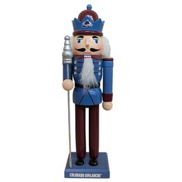 Evergreen Enterprises - Colorado Avalanche 12" Wooden Nutcracker Statue - Multicolor