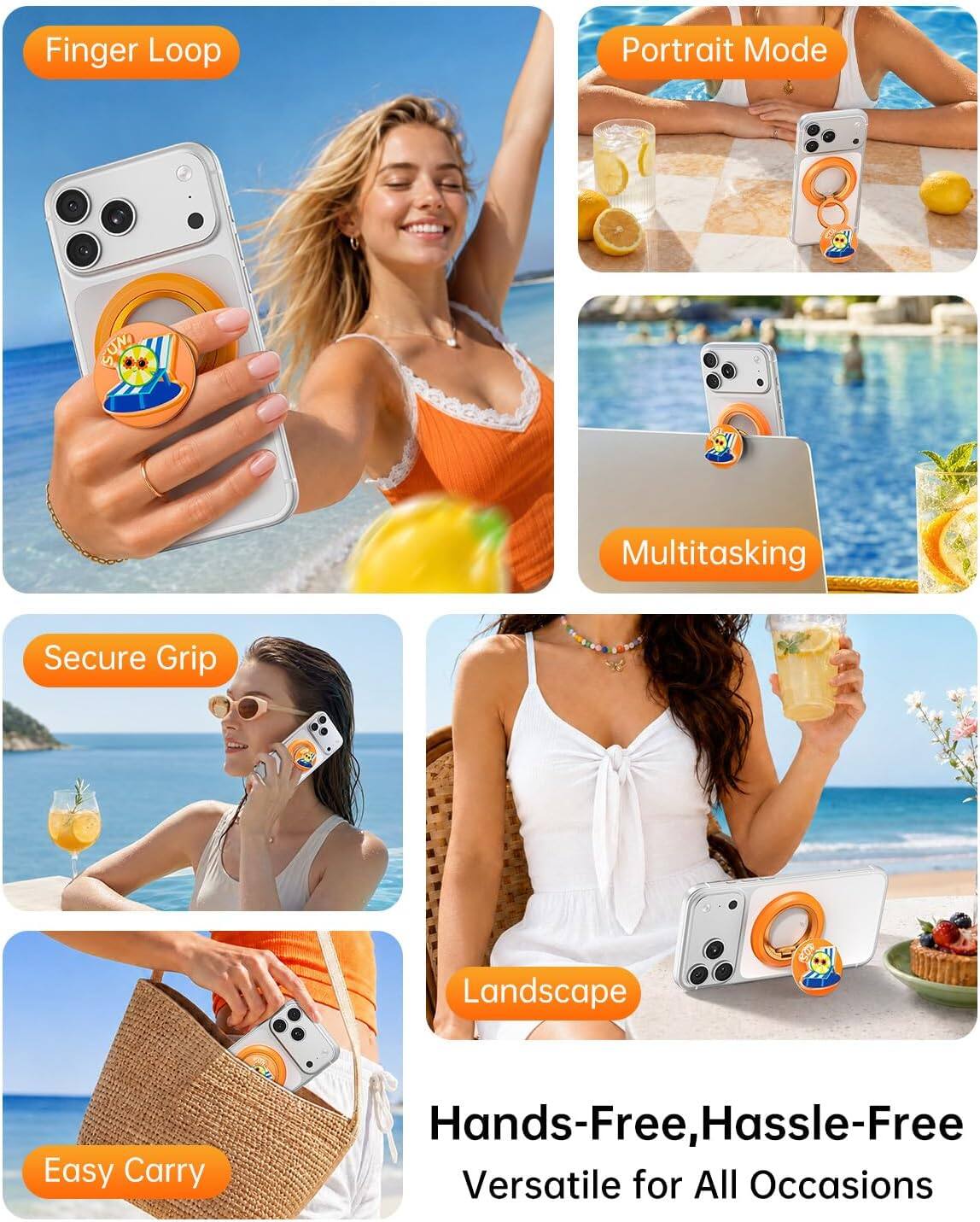 Finger Loop  
Portrait Mode  
SONI  
Multitasking  
Secure Grip  
Landscape  
Easy Carry  
Hands-Free, Hassle-Free  
Versatile for All Occasions