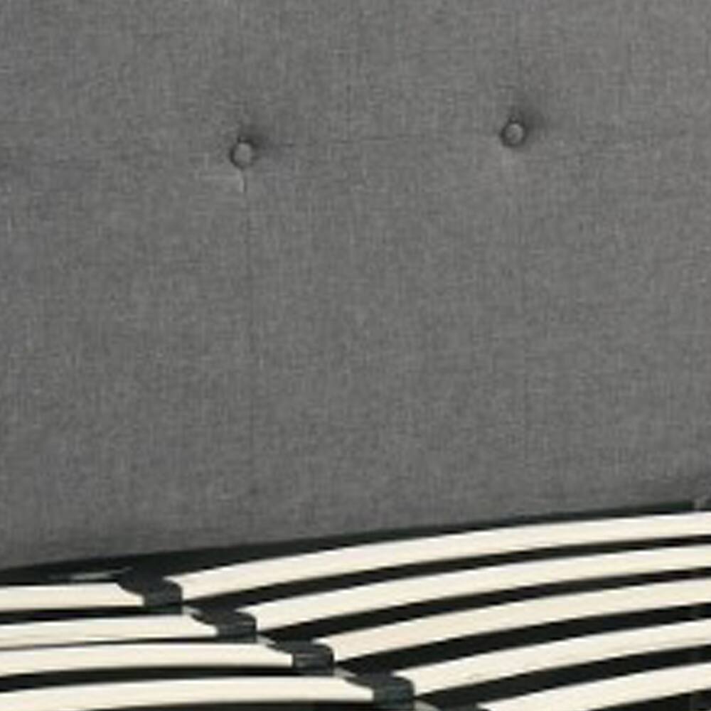Alt View 2. Manhattan Lane - Upholstered Wooden Full Bed With Button Tufted Headboard & Lower Storage Drawer Gray - Gray.