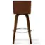 Alt View 12. Simpli Home - Roland Mid Century Modern swivel bar stool in black vegan faux leather - Black.