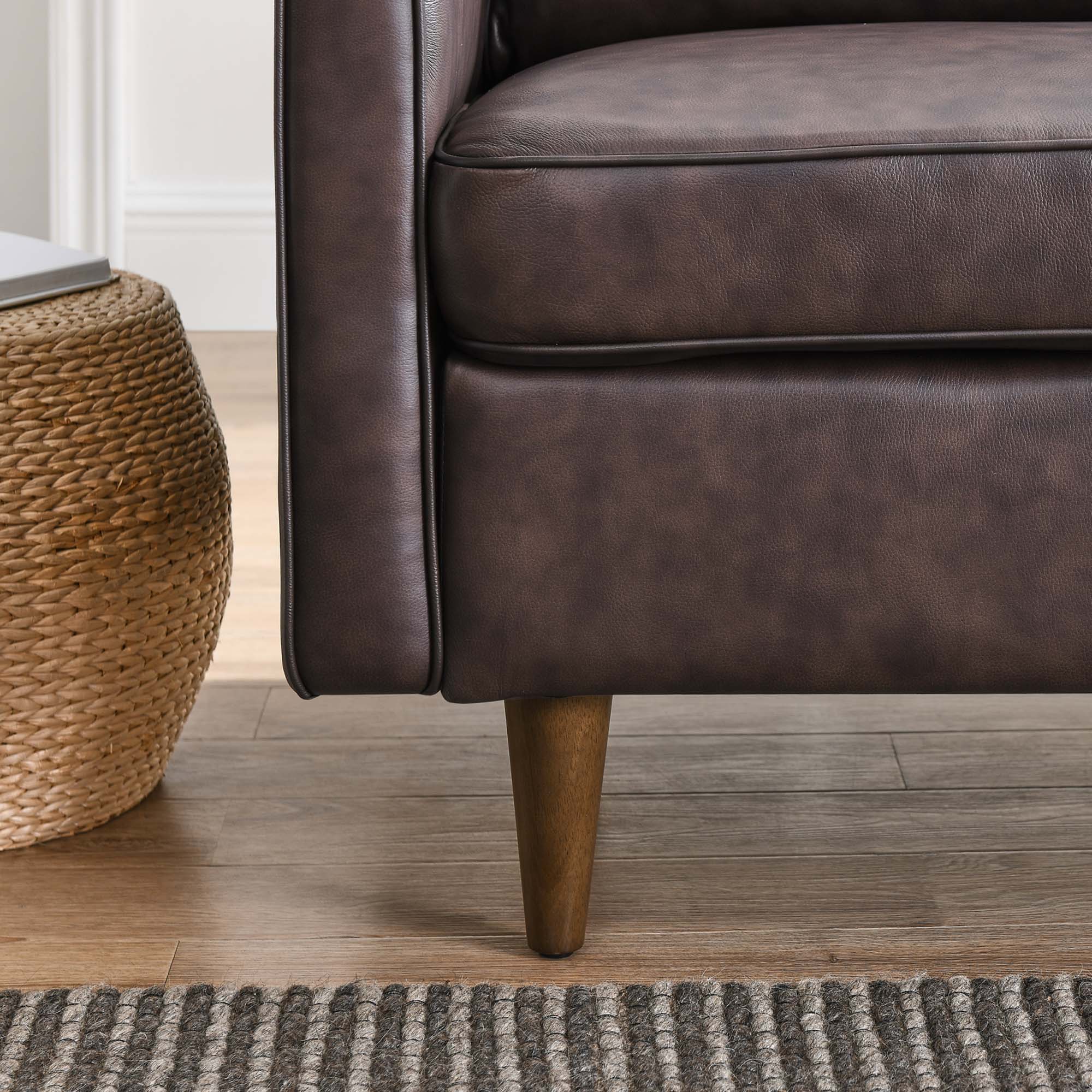 Alt View 4. Modway - Impart Genuine Leather Armchair by Modway - Brown.