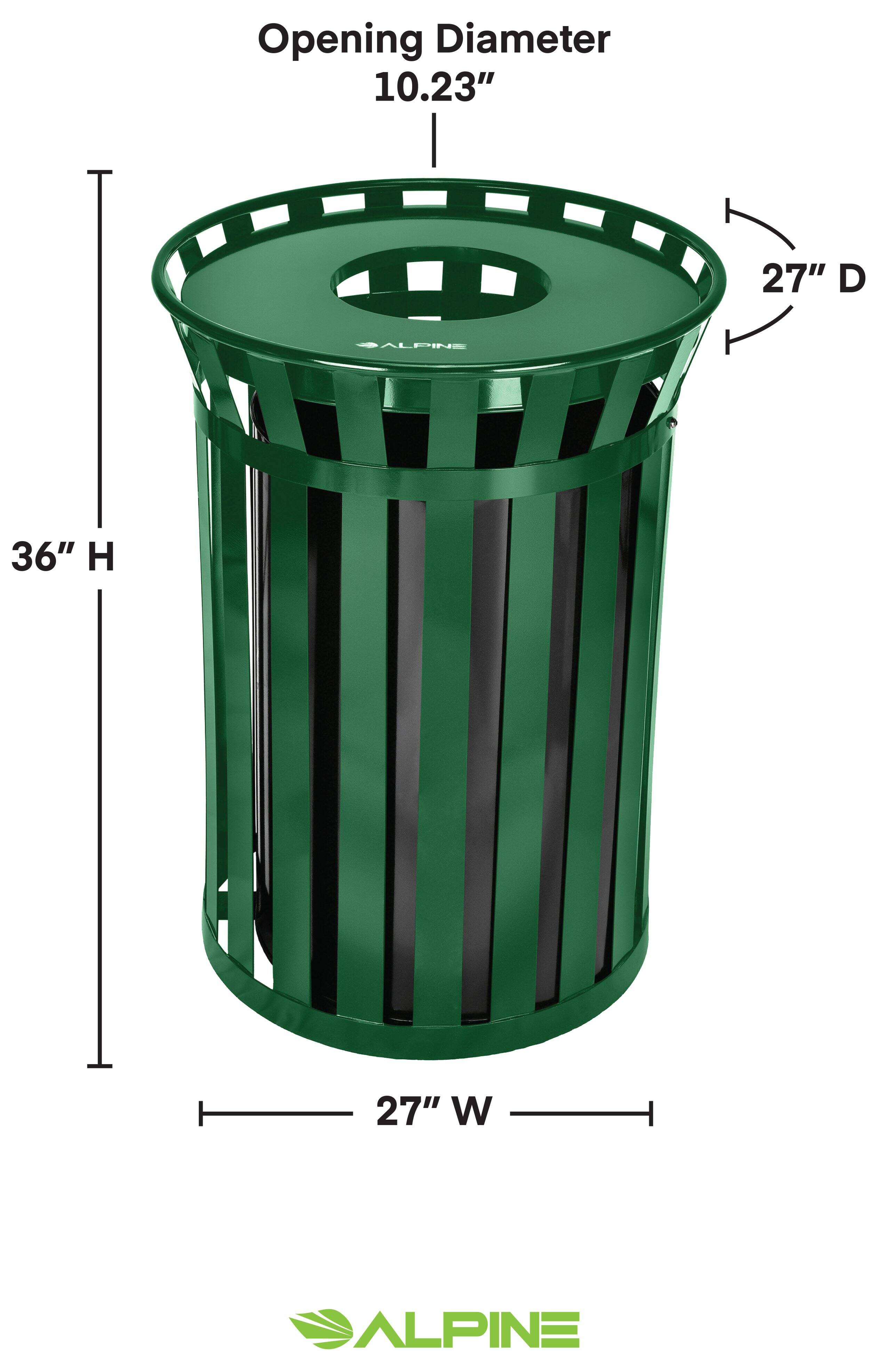 Opening Diameter 10.23", 27" D, 36" H, 27" W, ALPINE