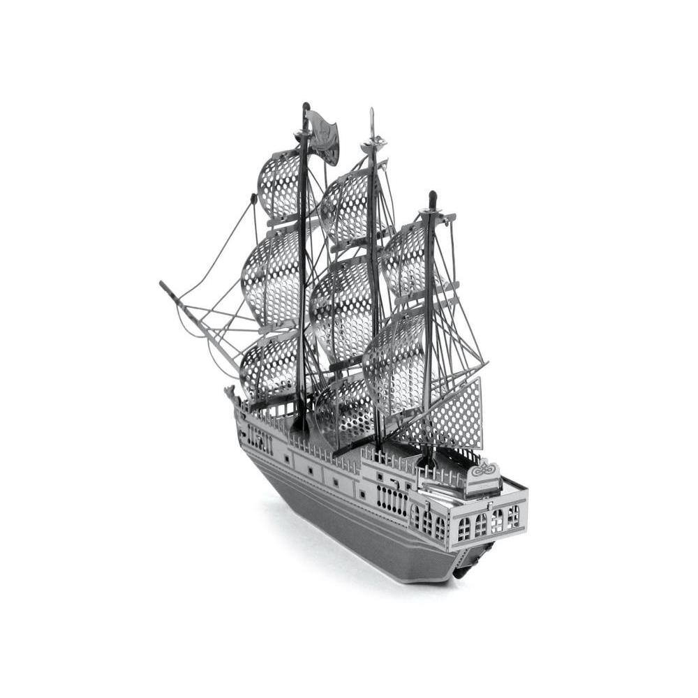 Left. Metal Earth - Model Kit Black Pearl Ship (Moderate Difficulty) Steel Model by Metal Earth - Silver.