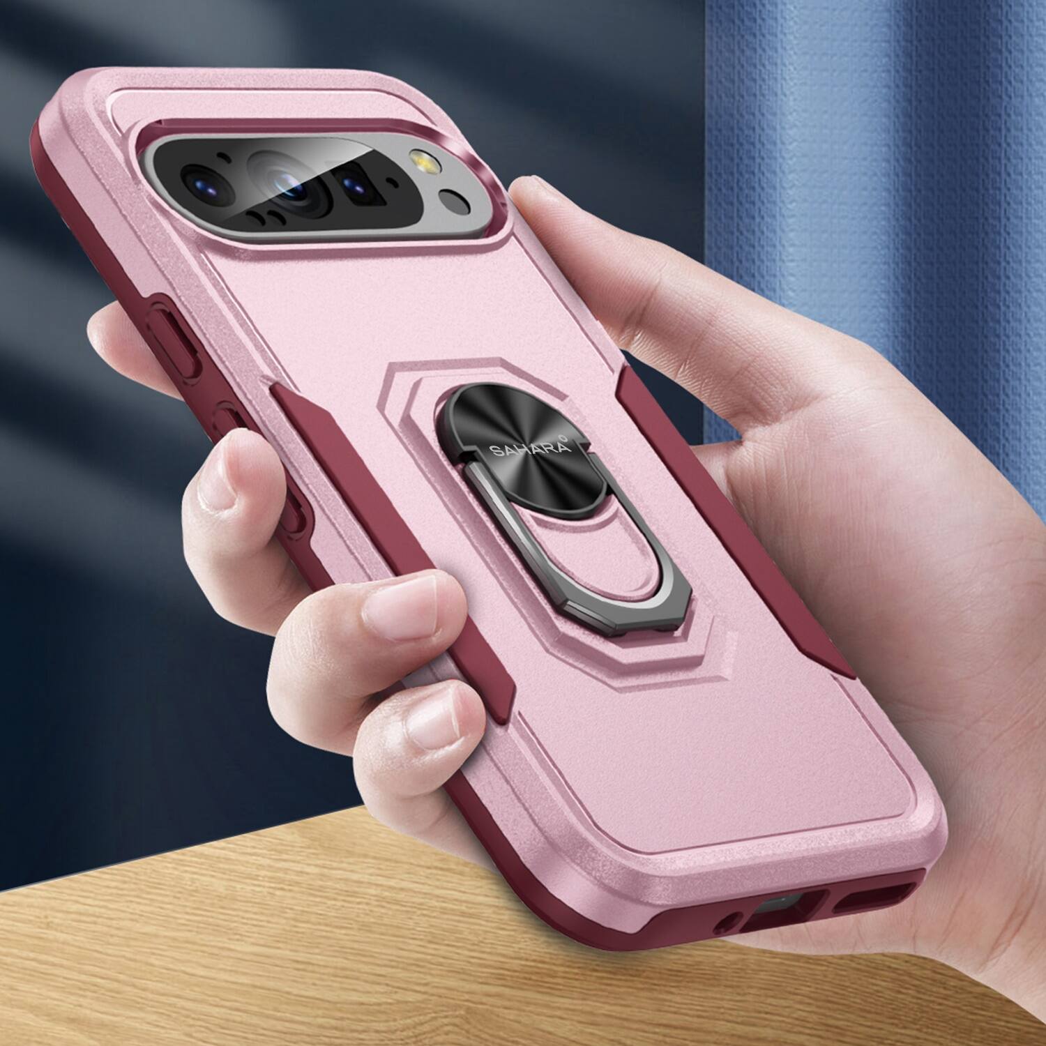 Alt View 14. SaharaCase - Raider Series Heavy-Duty Case for Google Pixel 9 Pro XL - Desert Rose.