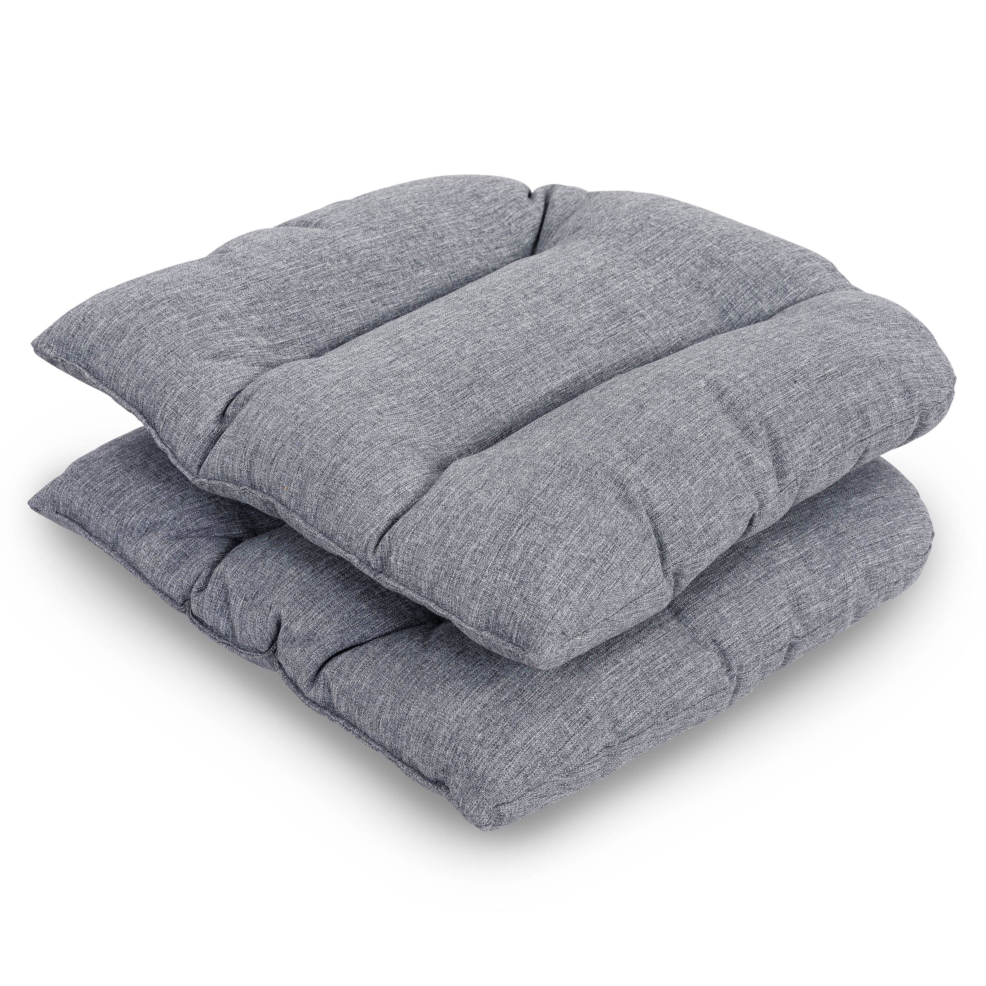 Angle. Nuu Garden - Outdoor 2-Pack 17'' x 20'' x 3.15'' Outdoor Throw Pillows, Olefin - Gray.