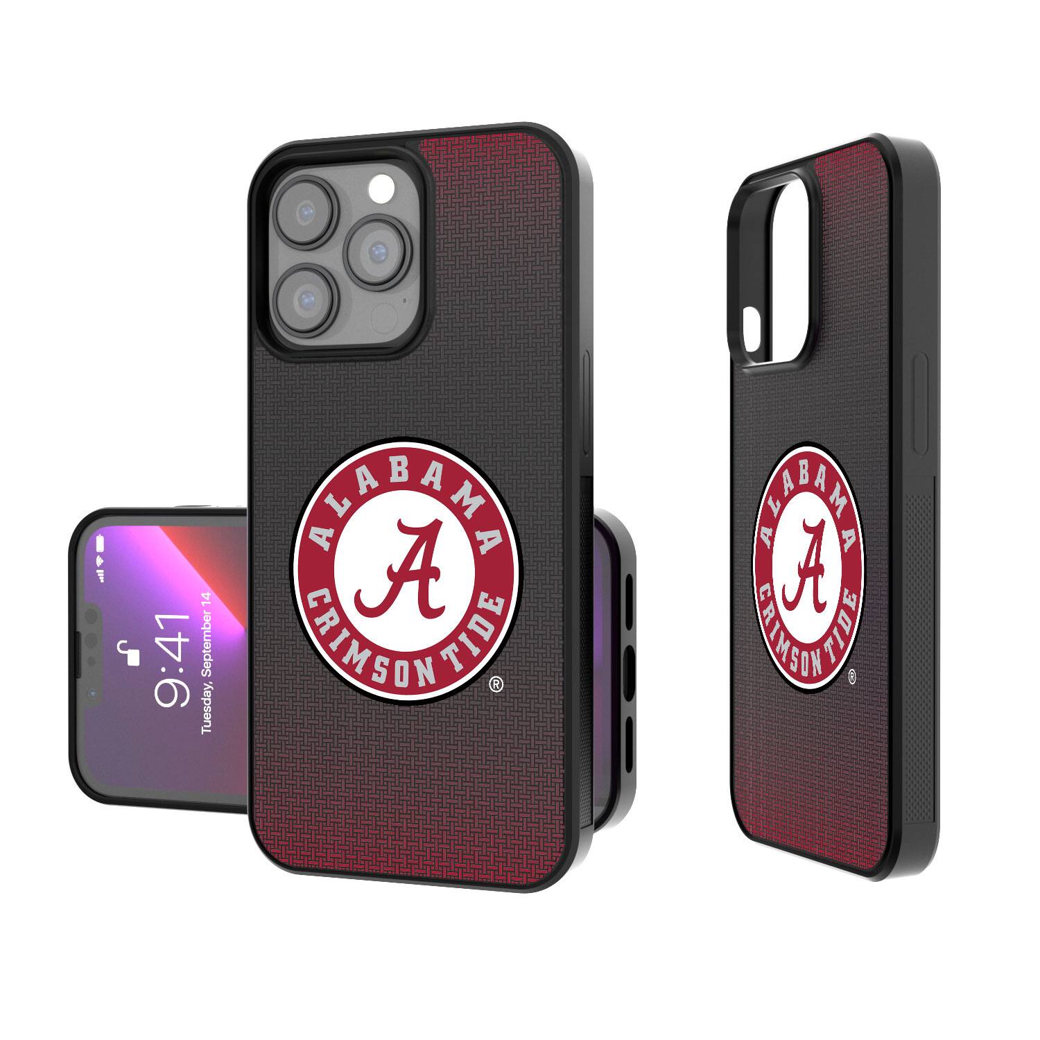 Keyscaper - NCAA - Alabama Crimson Tide Linen Logo iPhone Bump Case - 16 Pro - Black price history on PriceWatchPro