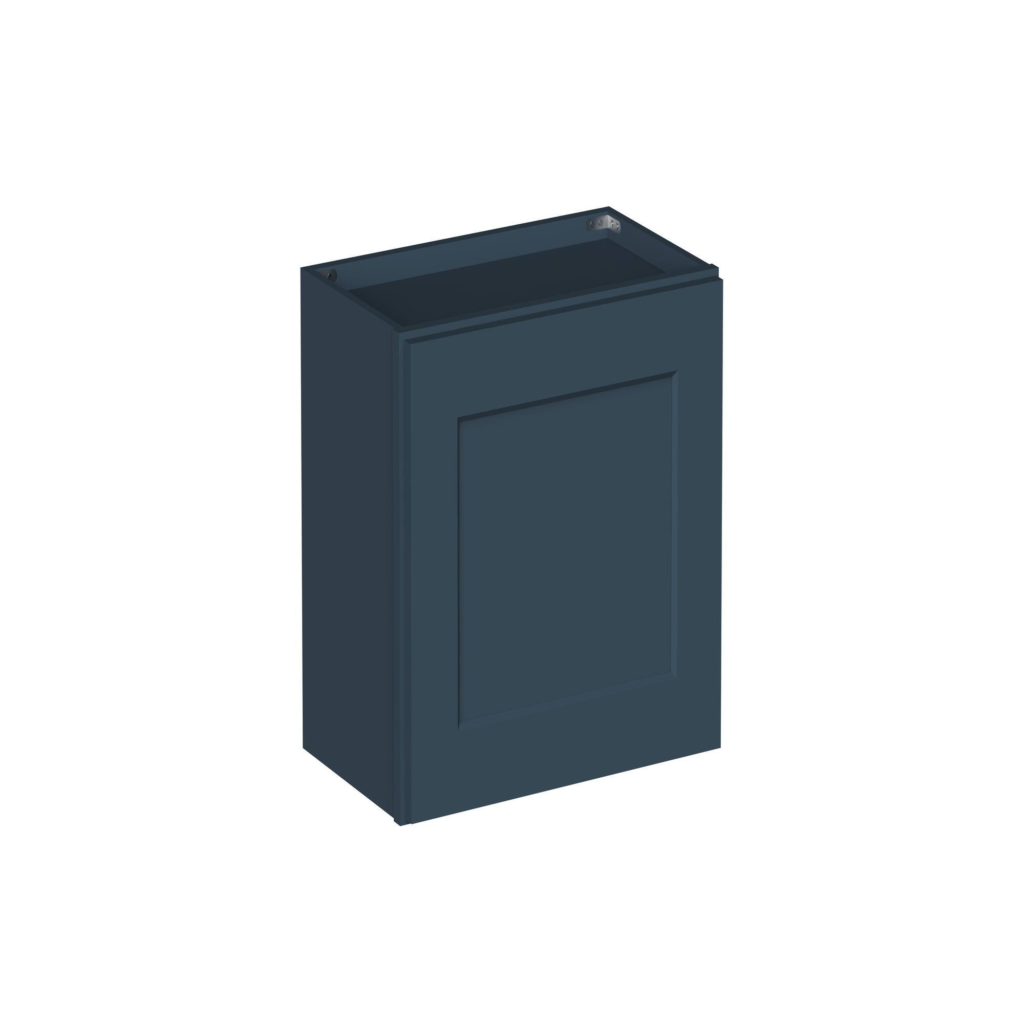 Angle. Boyel Living - 21-in W x 18-in H x 12-in D Shaker RTA Kitchen Wall Cabinet with Soft-Close - Charcoal Blue.