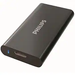 Philips - 512 GB External Ultra Speed SSD - Space Gray
