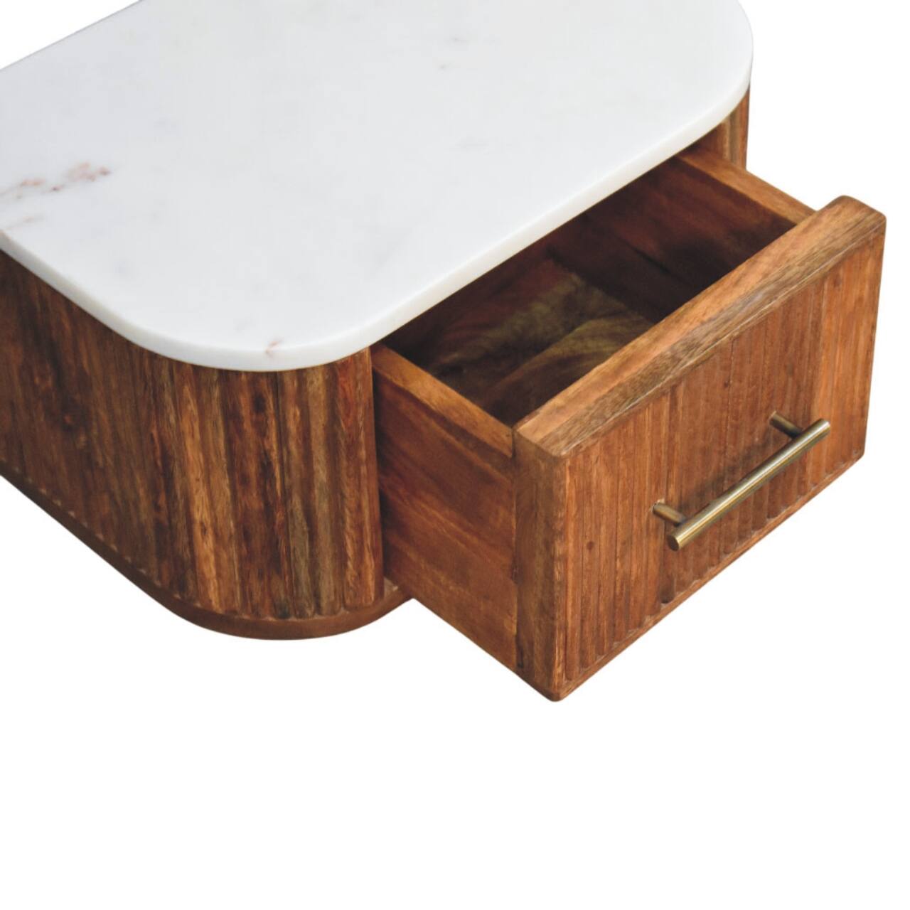 Alt View 5. Artisan Furniture - Artisan Furniture Solid Wood Beaumont Wall-Mounted Bedside - Brown.