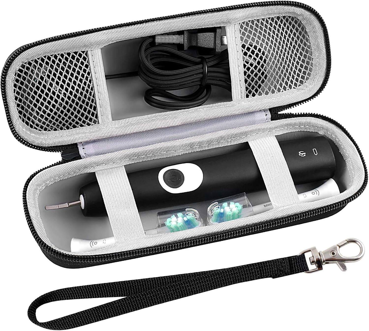 Auledio - One-Piece Toothbrush Travel Case for Rechargeable Electric Toothbrush (Case Only) - Travel Accessories - Black