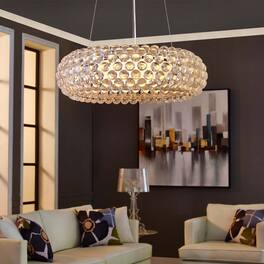 Halo 25" Pendant Chandelier by Modway - Clear