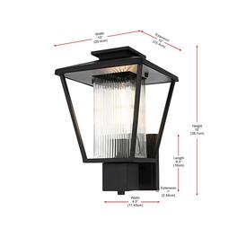 Elegant Lighting - Gaul 7 inch Outdoor Pendant - Black