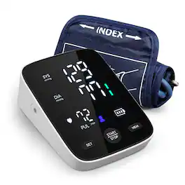 HOM - Digital Blood Pressure Monitor - Upper Arm Blood Pressure Machine with Large LED Screen, Double Memory Function - Black