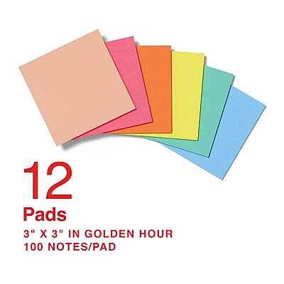 12 Pads  
3" x 3" in Golden Hour  
100 Notes/Pad