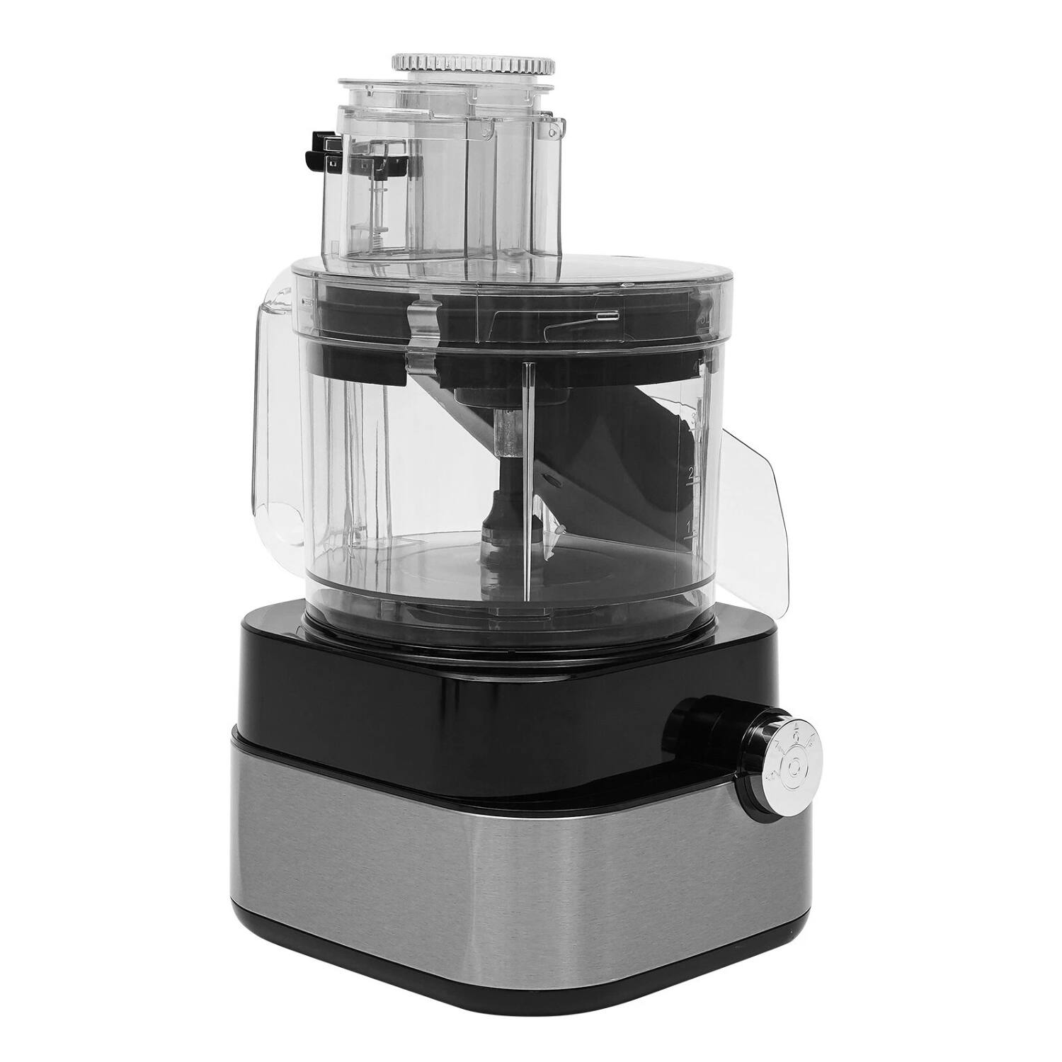Angle. Stock Preferred - Commercial Electric Vegetable Cutter Food Processor with 4 Interchangeable Discs - Black.
