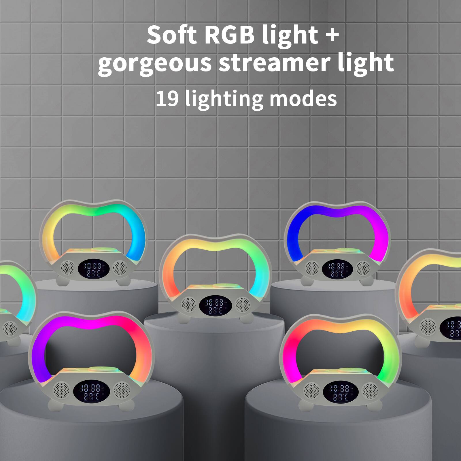 Soft RGB light + gorgeous streamer light  
19 lighting modes