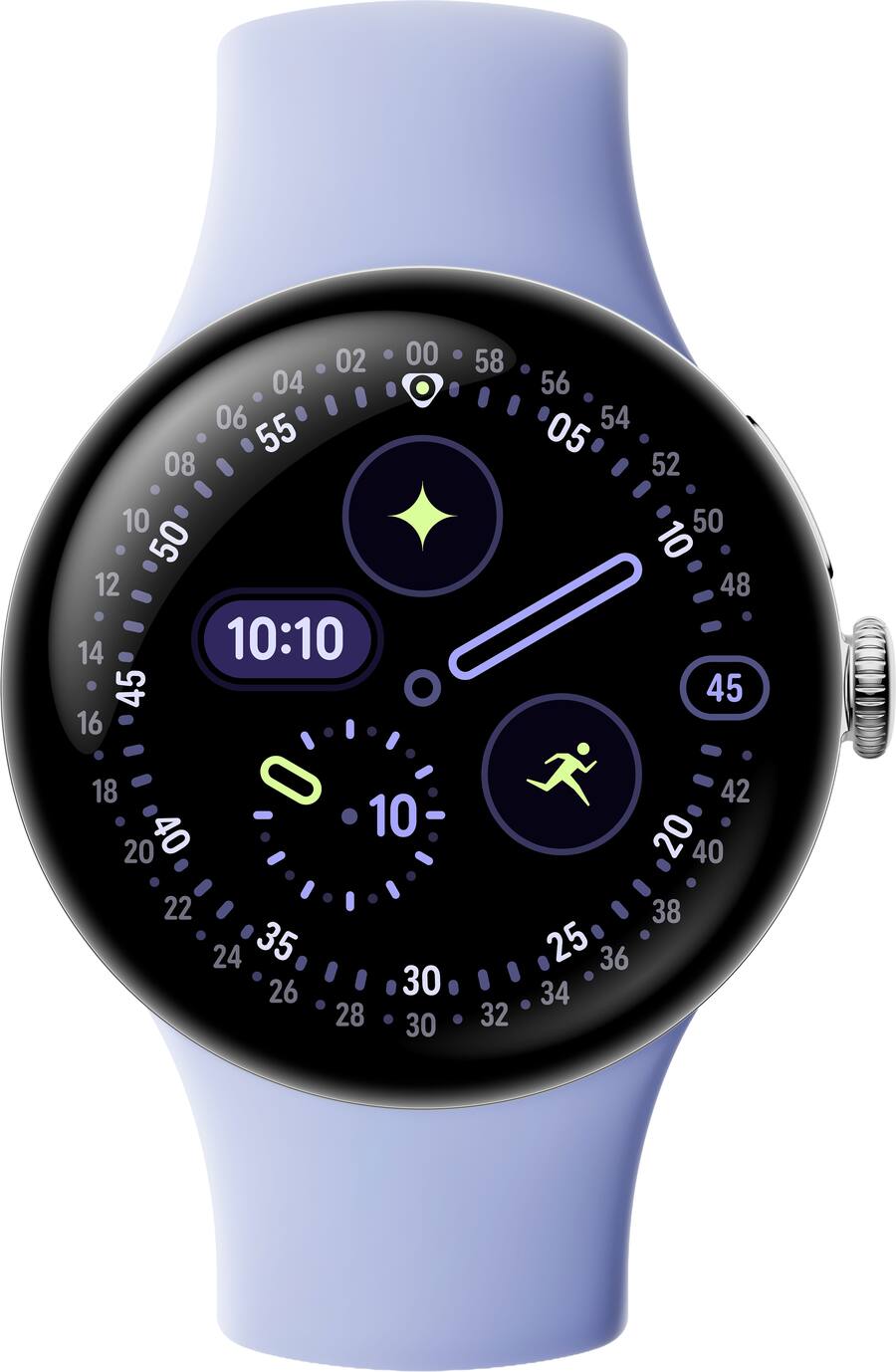 Google Pixel Watch 4 (41mm) Wi Fi Polished Silver Case Iris