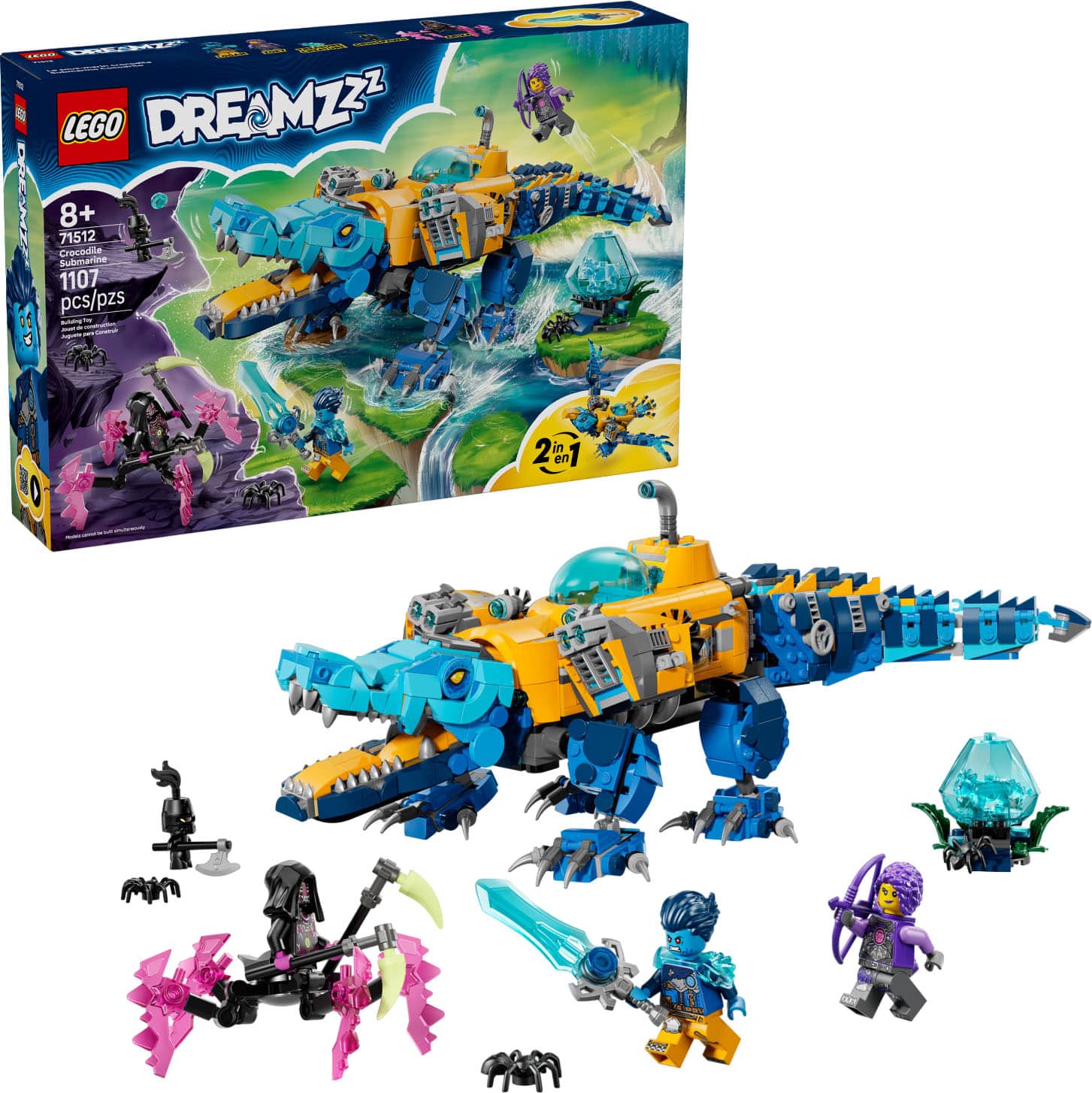 LEGO - DREAMZzz Crocodile Submarine Building Toy 71512