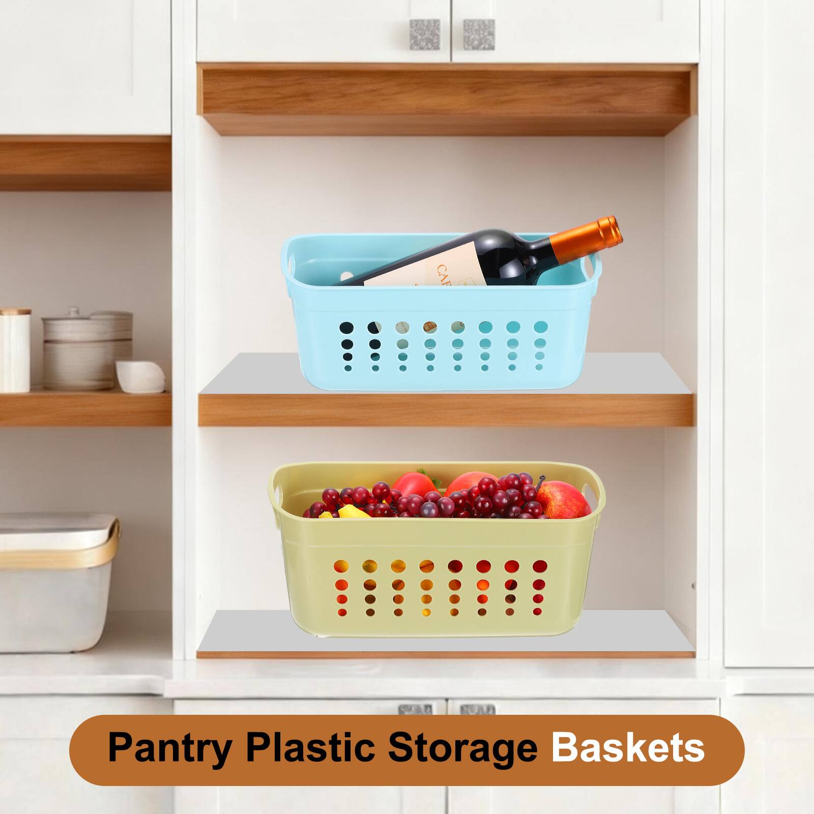 Pantry Plastic Storage Baskets