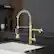 Alt View 2. Boyel Living - Contemporary Single Handle Gooseneck Pull Down Sprayer Kitchen Faucet Brushed Gold - Brushed Gold.