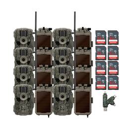 Stealth Cam - (Eight) Fusion MAX Dual Sim 36MP Trail Camera with Solar Power Panel Battery Camera Holder