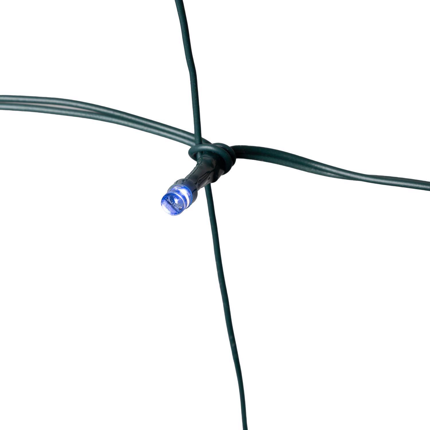 Left. Celebrations - Celebrations Platinum LED T5 Multicolored 100 ct Net Smart-Enabled Christmas Lights 4 ft..