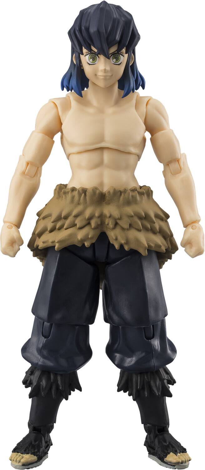 Alt View 4. Bandai - Demon Slayer - Ultimate Legends - Inosuke Hashibira without Mask Action Figure   - COLLECTIBLES - Multicolor.