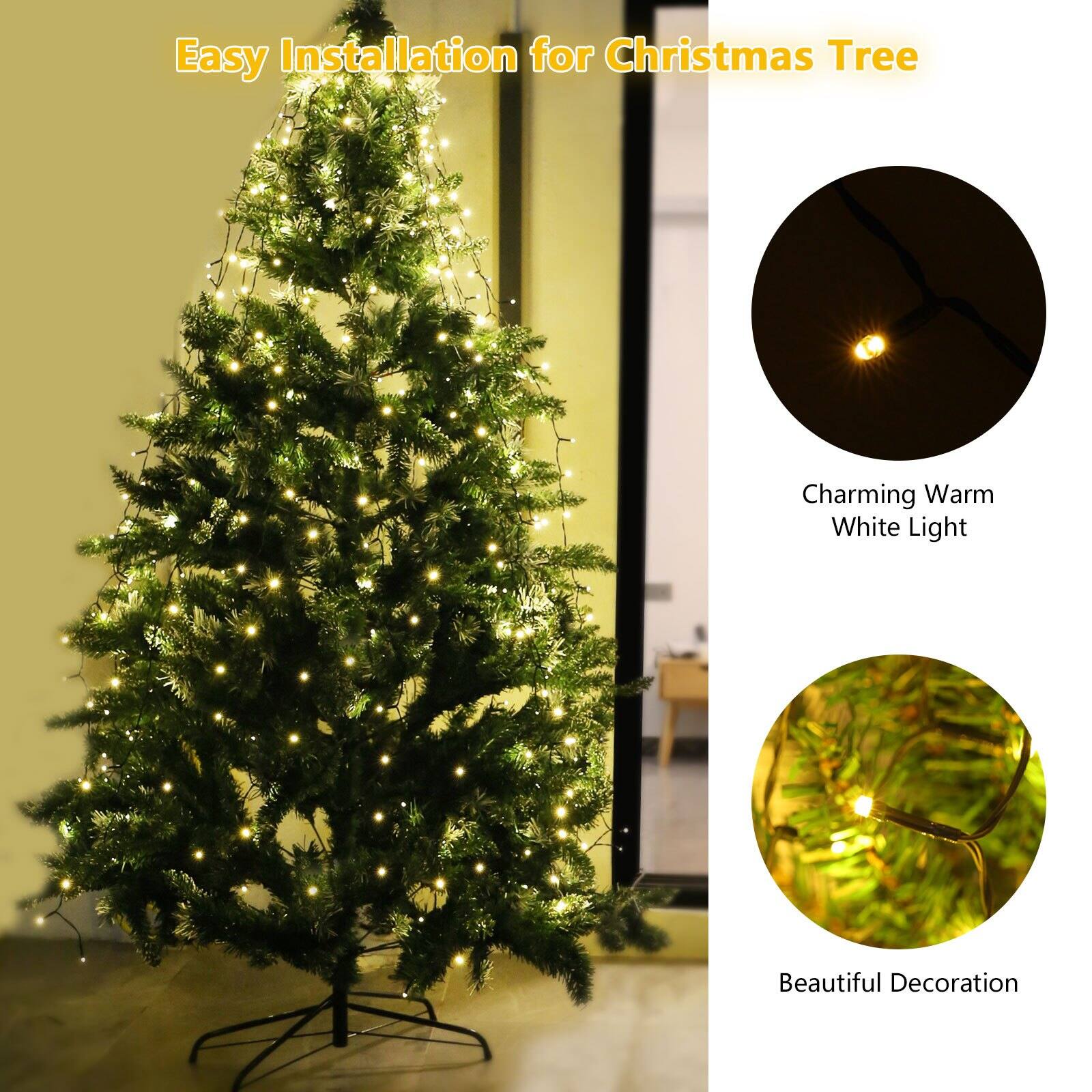 Easy Installation for Christmas Tree

Charming Warm White Light

Beautiful Decoration