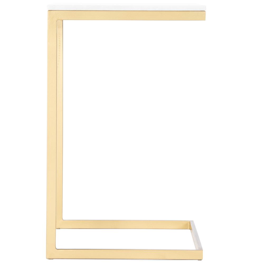 Alt View 2. Butler Specialty - Lawler Marble C- Side Table - Gold.