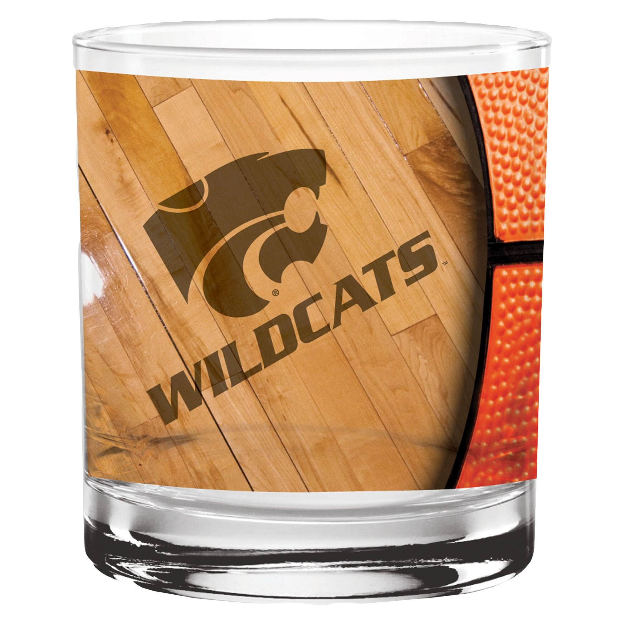 Alt View 1. Indigo Falls - Kansas State Wildcats 14oz. Basketball Rocks Glass - Multicolor.