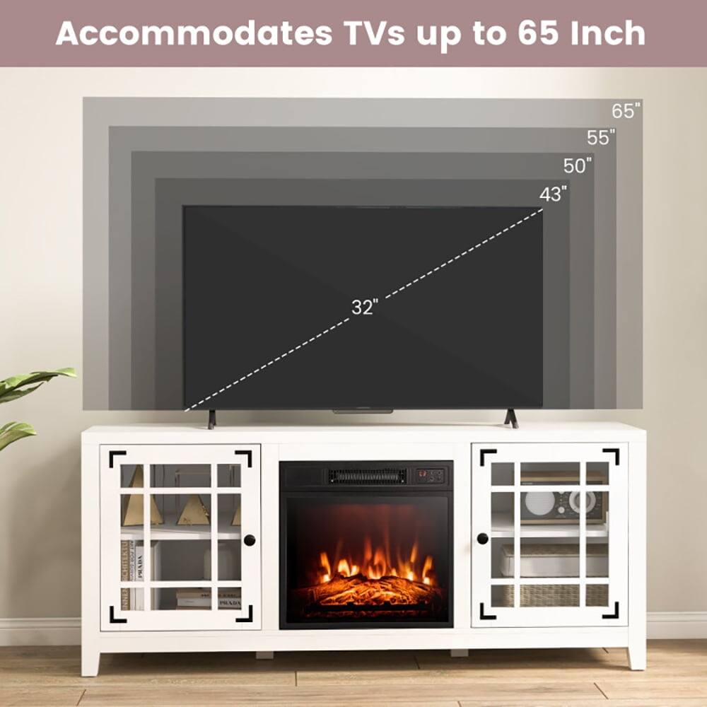 Accommodates TVs up to 65 Inch  
65" 55" 50" 43" 32"