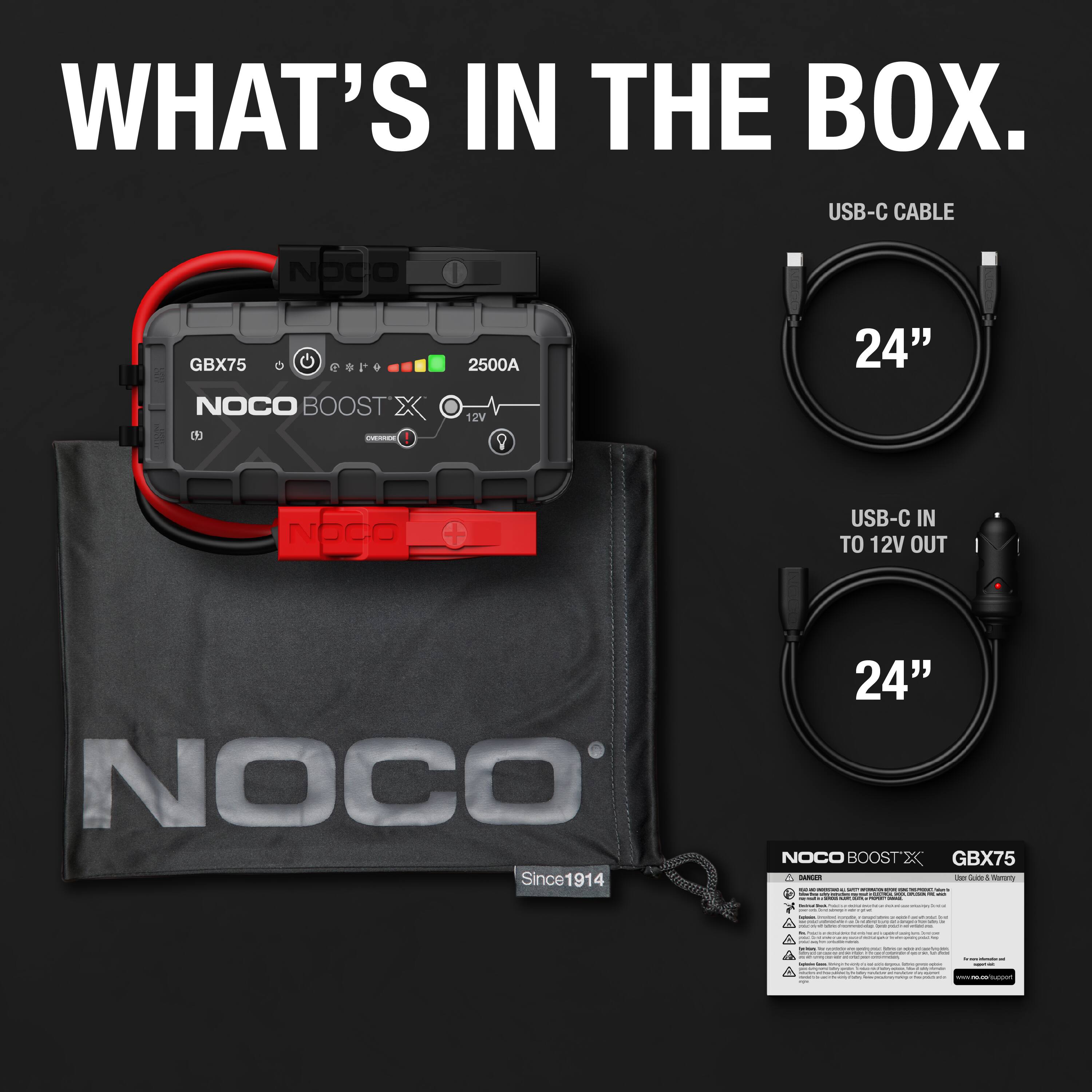 NOCO Boost X GBX75: 2500A UltraSafe Jump Starter – 12V Portable
