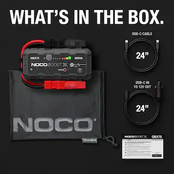 ngauge boost box NOCO X GBX155: 4250A UltraSafe Jump Starter 12V Lithium Battery Booster Pack, Portable Jump Box, Power Bank & Jumper Cables proof connections and reverse polarity protection Lund - Want your nGauge
