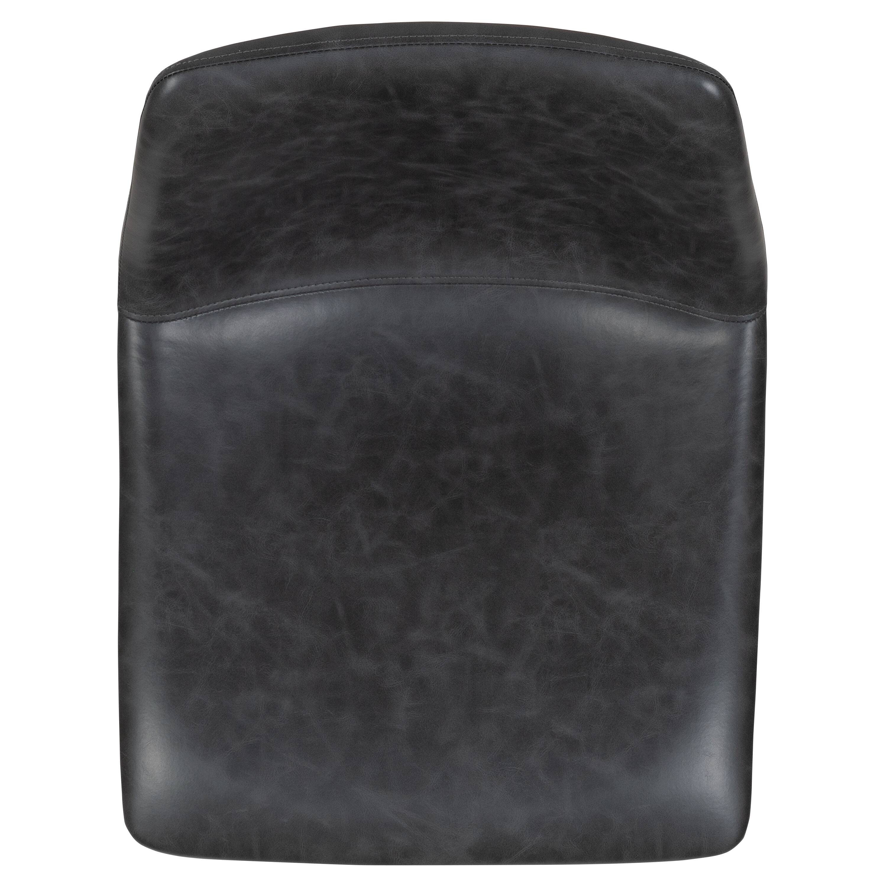 Alt View 17. Alamont Home - Reagan Set of 2 Kitchen Counter Height Stool - 24 Inch Gray LeatherSoft Barstool - Gray.