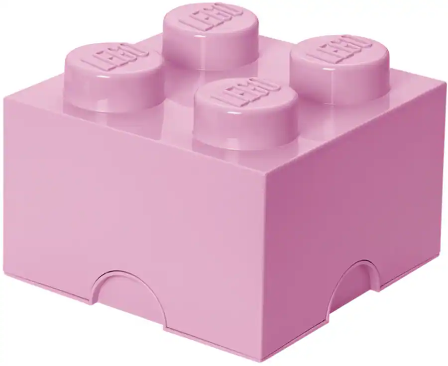 Room Copenhagen LEGO Stackable Storage Brick with 4 Knobs, Light Purple ...