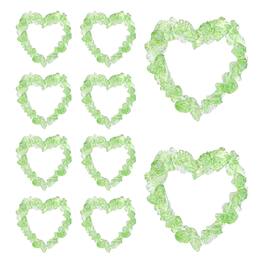 Unique Bargains - 10pcs Mini Vintage Picture Frames, 2in Resin Glow-in-dark Glitter Diamond Tiny Photo Frame for DIY - Green
