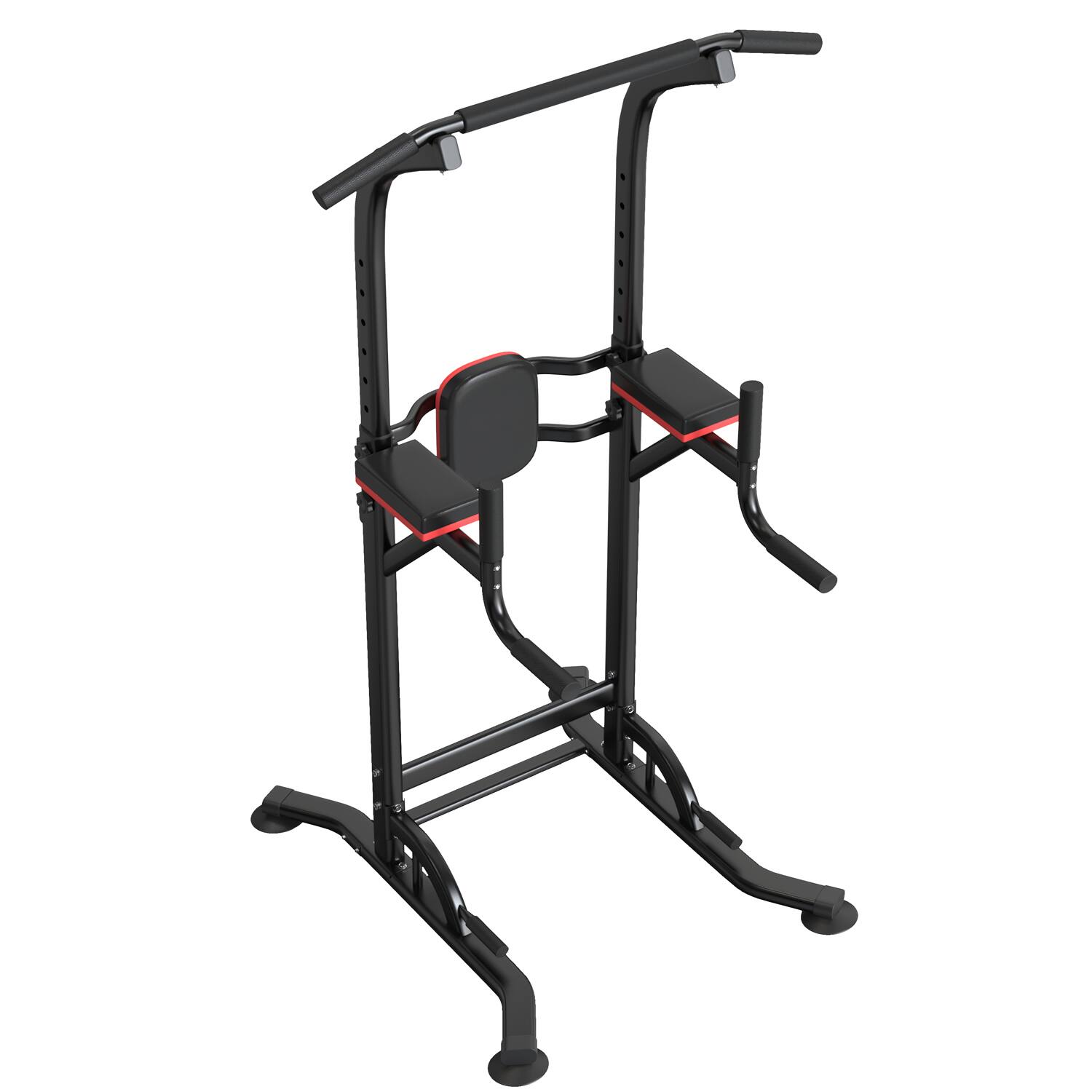 Back. Ainfox - Ainfox Power Tower Dip Station Pull-Up Bar for Home GymStrength Training Equipment for Pull-Ups, Dips, Push-Ups - black.