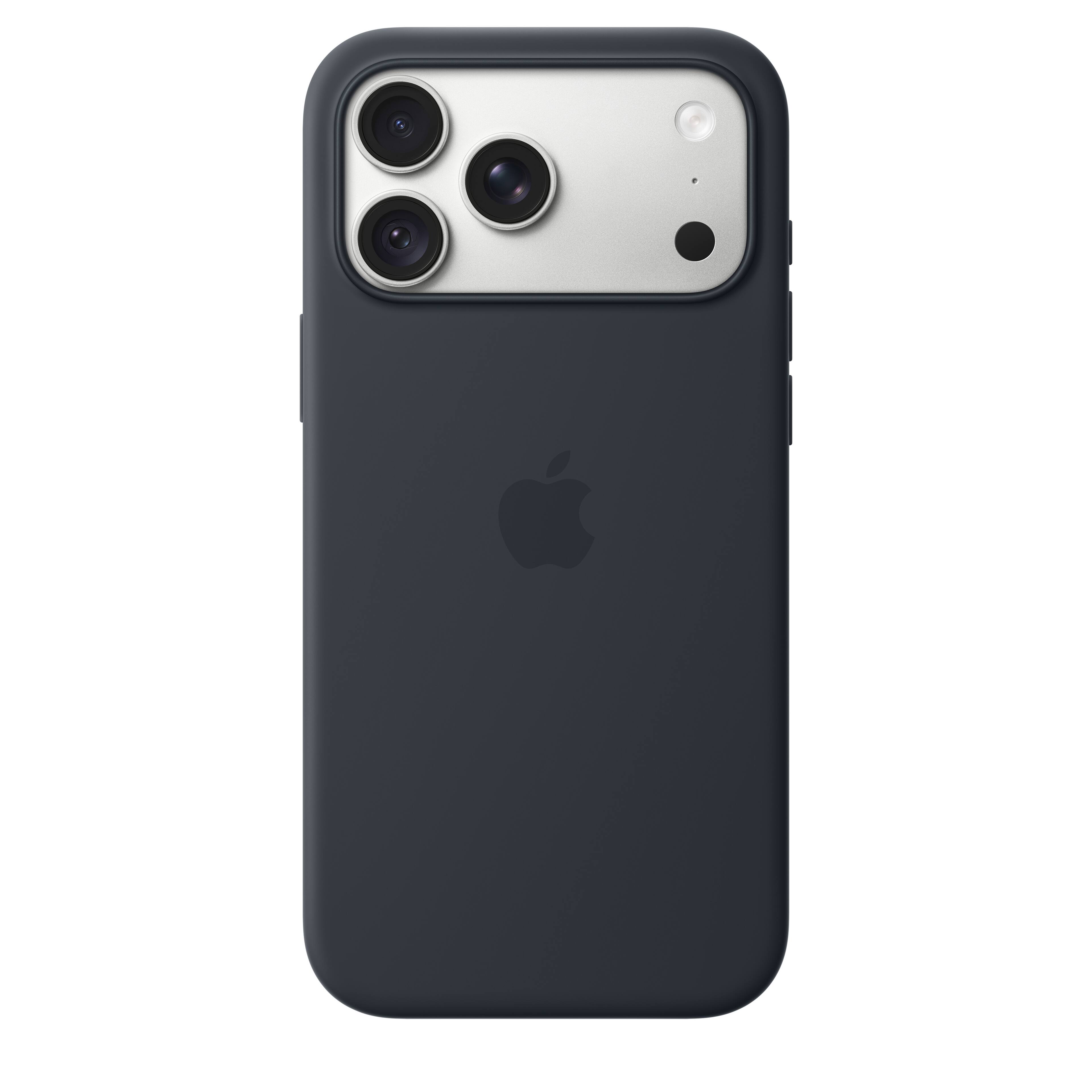 Alt View 2. Apple - iPhone 18 Pro Max Silicone Case with MagSafe - Navy Blue.