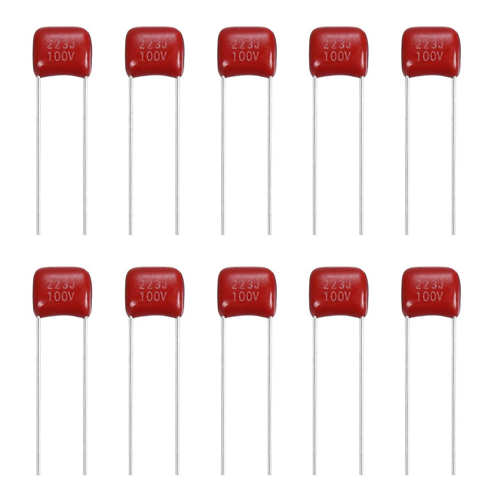 Unique Bargains - 20pcs 0.022uF 100V CBB21/CBB22 Metallized Polypropylene Film Capacitor Kit for Electronics - Red price history on PriceWatchPro