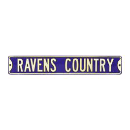 Authentic Street Signs - Baltimore Ravens 6" x 36" Steel Street Sign - Purple