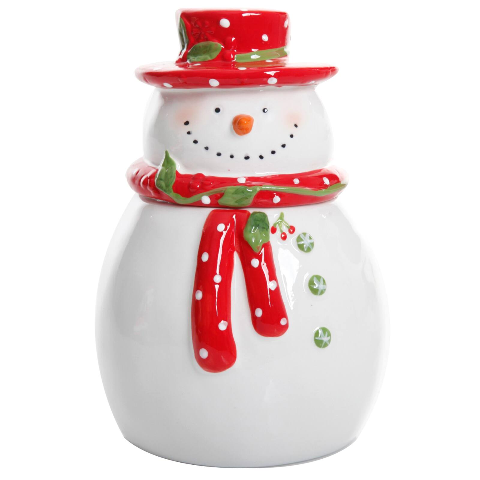 Front. Gibson - Gibson Home Jolly Plenitude 7.5" Snowman Cookie Jar - Multi.