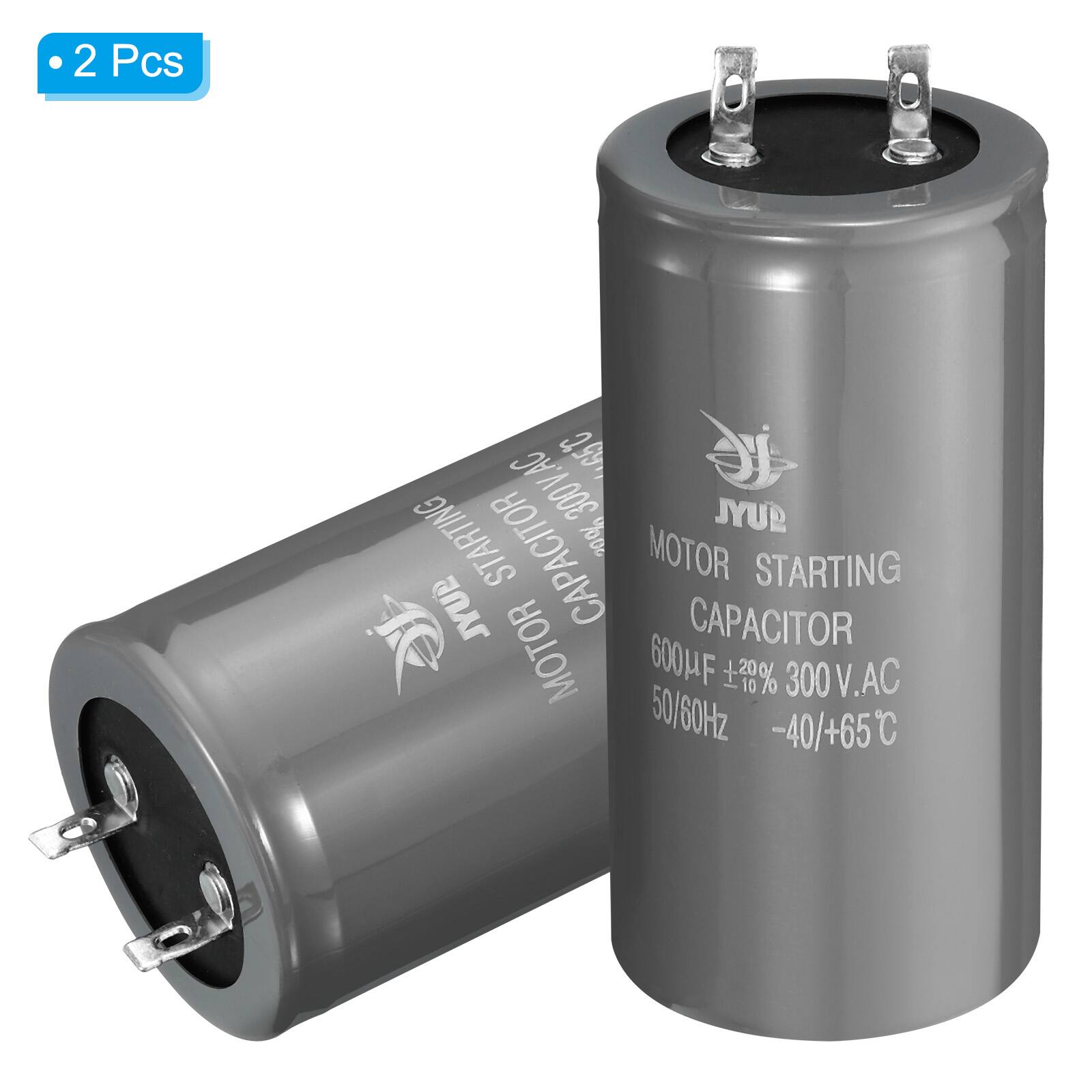 2 Pcs  
AC 300V 65C y 20% guYL STARTING JYUP CAPACITOR MOTOR STARTING MOTOR CAPACITOR 600UF % 300V.AC 50/60Hz -40/465C