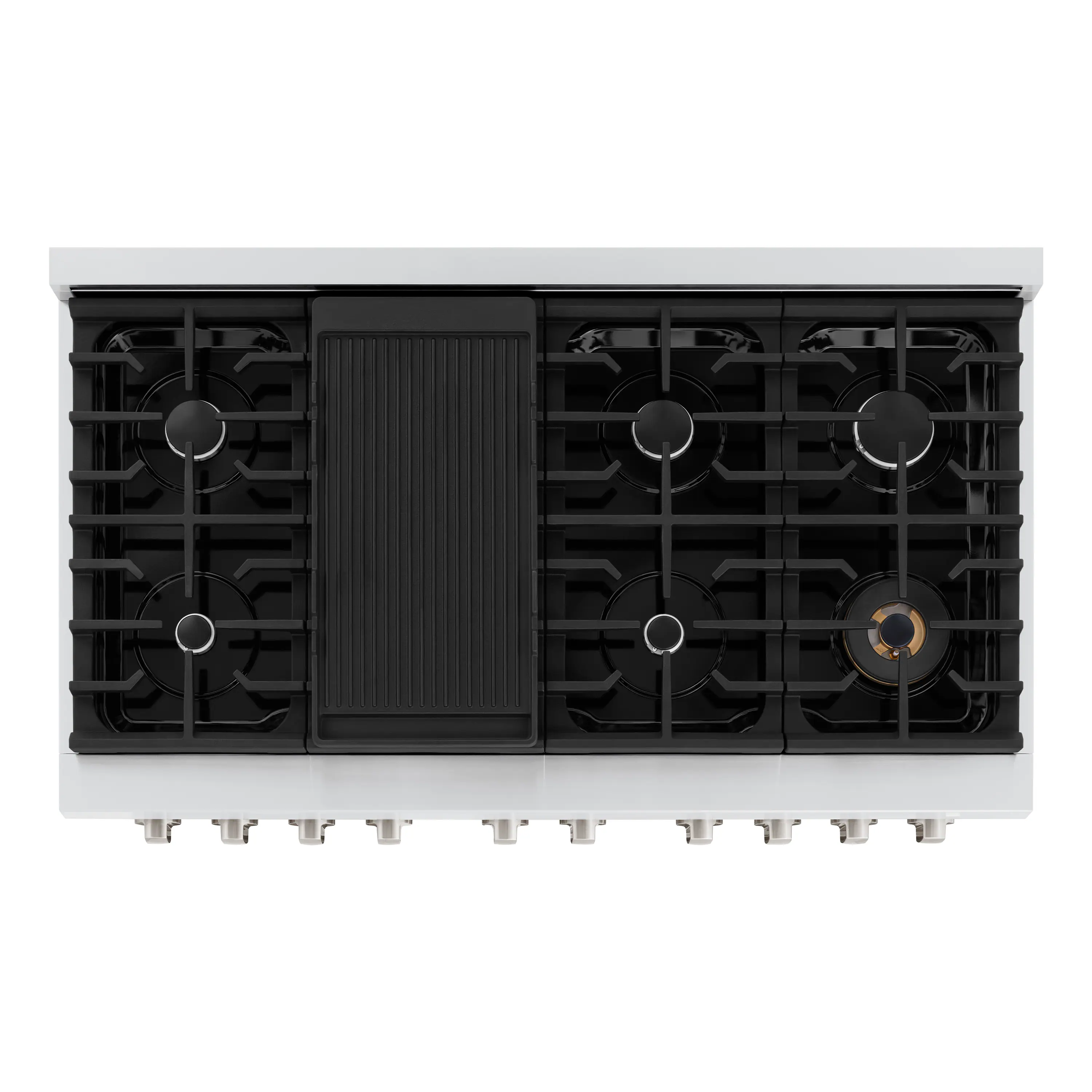 Alt View 1. ZLINE - ZLINE 48" Paramount Double Oven Dual Fuel Range with 8 Burner Cooktop (SDR-WM-48) - Black Matte.