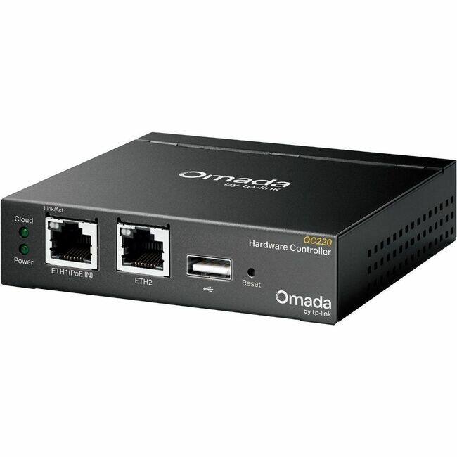 Link/Act Cloud Power ETH1(PoE IN) ETH2 Hardware OC220 Controller Reset Omada by tp-link