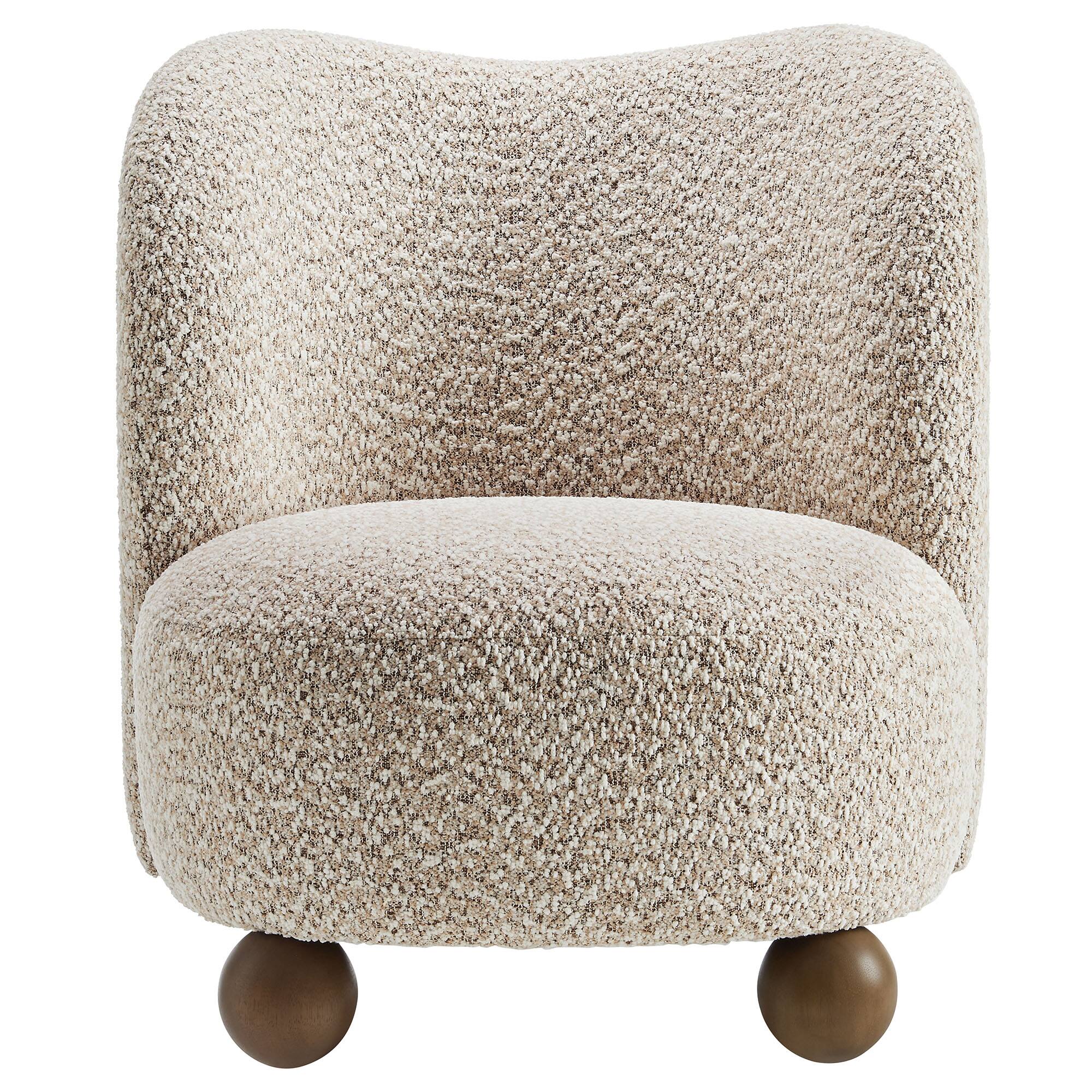 Alt View 4. Modway - Monroe Boucle Fabric Accent Chair by Modway - Coral Walnut.