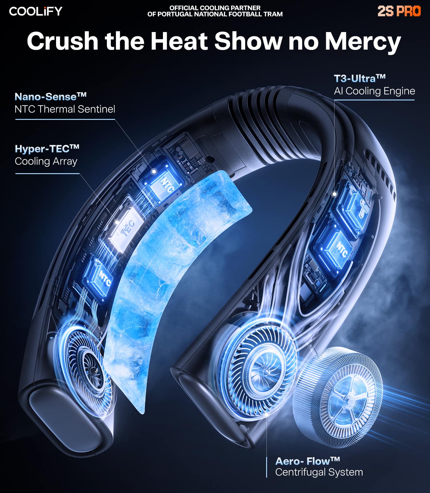COOLIFY 2・TORRAS Torras COOLiFY 2S 5000mAh Wearable Neck Air Conditioner - Glossy