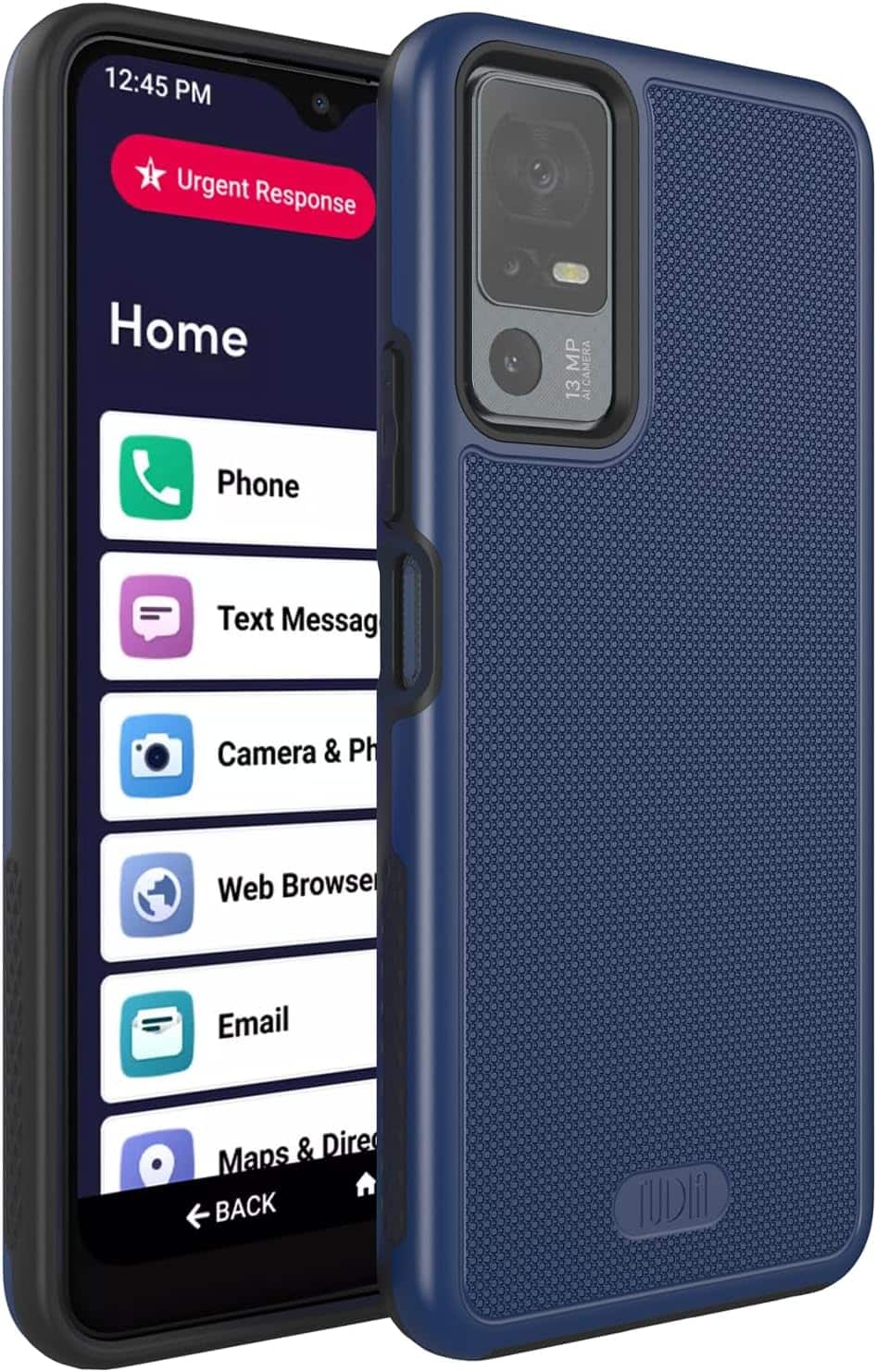 TUDIA - MergeGrip for Jitterbug Smart 4 Case T608G Military Grade Cover - Indigo Blue